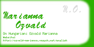 marianna ozvald business card